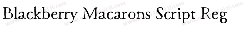 Blackberry Macarons Script Regular字体转换